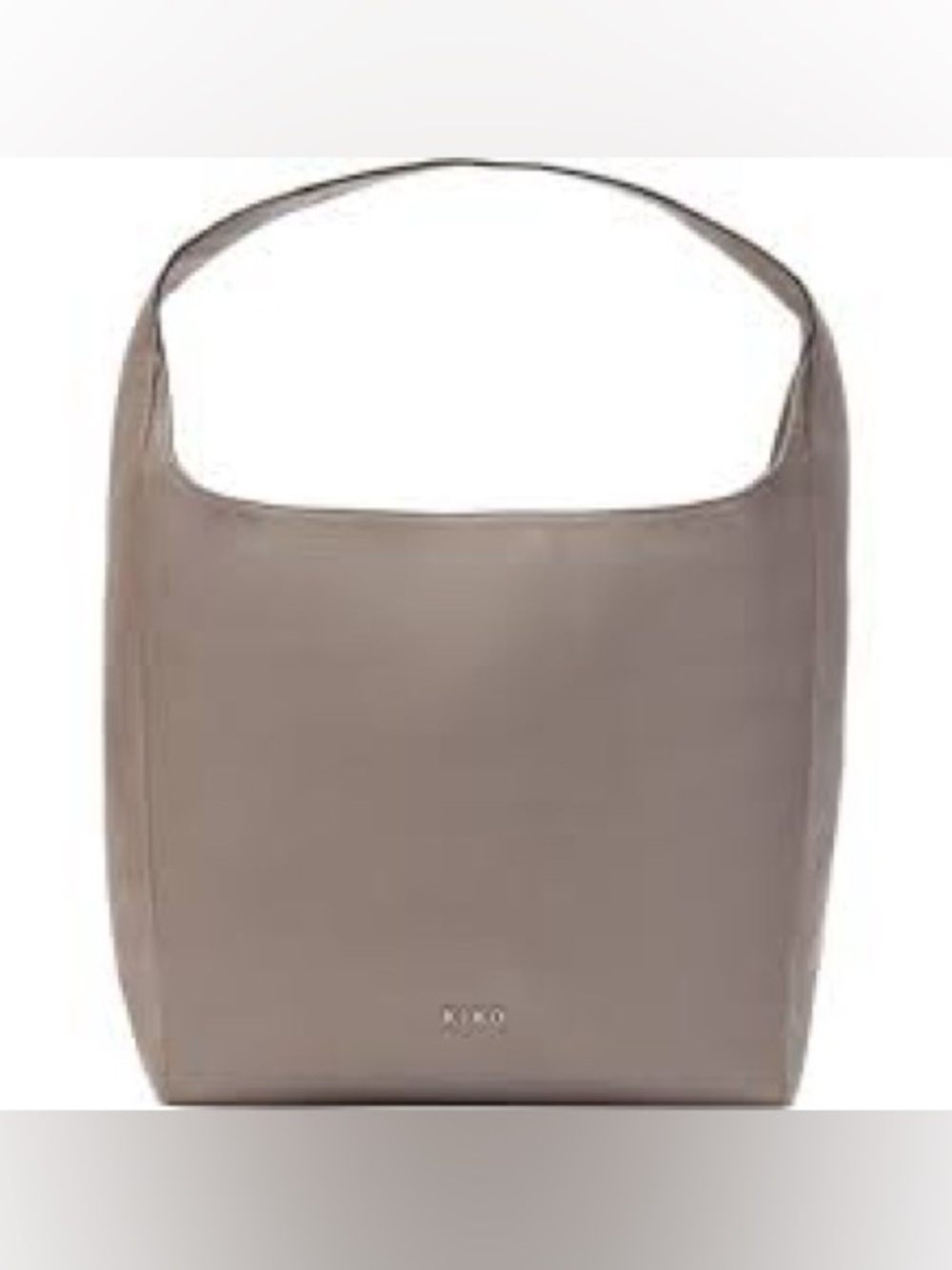Michael Kors Gray Pebbled Leather Hobo Shoulder Bag Silver Logo